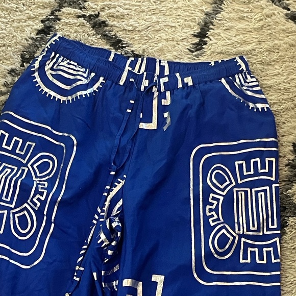Ashro Royal Blue Pants w/ shimmery Silver Accents - Picture 3 of 12